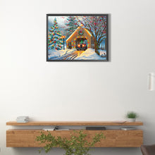 Load image into Gallery viewer, Rustic Christmas Cottage 40*30CM (canvas) Full Square Drill Diamond Painting
