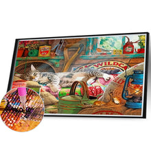 Load image into Gallery viewer, Lazy Cat 40*30CM (canvas) Full Square Drill Diamond Painting
