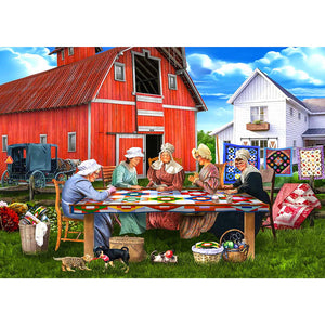 Country Ladies Party 70*50CM (canvas) Full Square Drill Diamond Painting