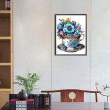 Load image into Gallery viewer, Teacup Bouquet 30*40CM (canvas) Full Round Drill Diamond Painting
