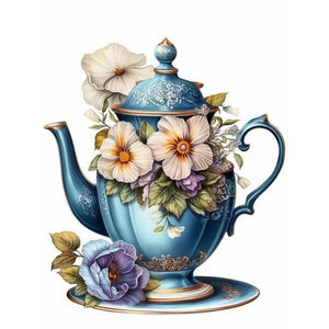 Teacup Bouquet 30*40CM (canvas) Full Round Drill Diamond Painting