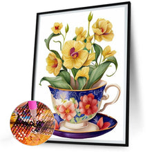 Load image into Gallery viewer, Teacup Bouquet 30*40CM (canvas) Full Round Drill Diamond Painting
