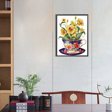 Load image into Gallery viewer, Teacup Bouquet 30*40CM (canvas) Full Round Drill Diamond Painting
