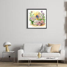 Load image into Gallery viewer, Flowers And Dragonflies 30*30CM (canvas) Partial Special-Shaped Drill Diamond Painting
