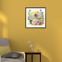 Load image into Gallery viewer, Flowers And Dragonflies 30*30CM (canvas) Partial Special-Shaped Drill Diamond Painting
