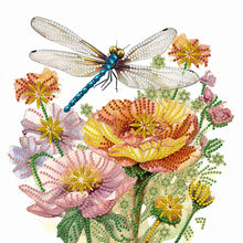 Load image into Gallery viewer, Flowers And Dragonflies 30*30CM (canvas) Partial Special-Shaped Drill Diamond Painting
