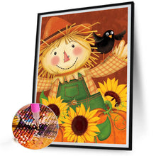 Load image into Gallery viewer, Sunflower Scarecrow 30*40CM (canvas) Full Square Drill Diamond Painting
