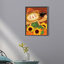 Load image into Gallery viewer, Sunflower Scarecrow 30*40CM (canvas) Full Square Drill Diamond Painting
