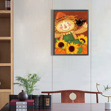 Load image into Gallery viewer, Sunflower Scarecrow 30*40CM (canvas) Full Square Drill Diamond Painting
