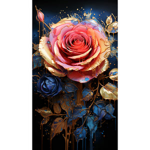 Texture Rose 40*70CM (canvas) Full Round Drill Diamond Painting