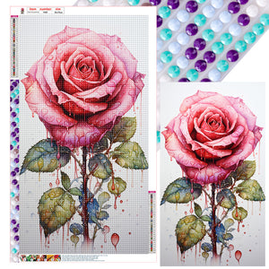 Texture Rose 40*70CM (canvas) Full Round Drill Diamond Painting