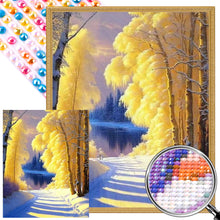 Load image into Gallery viewer, Winter Woods 40*50CM (canvas) Full Round AB Drill Diamond Painting
