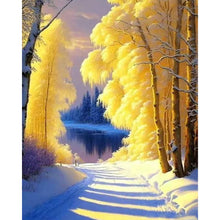 Load image into Gallery viewer, Winter Woods 40*50CM (canvas) Full Round AB Drill Diamond Painting
