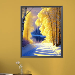 Winter Woods 40*50CM (canvas) Full Round AB Drill Diamond Painting