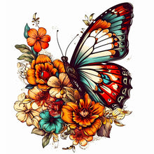 Load image into Gallery viewer, Butterfly On Flower Bush 40*40CM (canvas) Full Round Drill Diamond Painting
