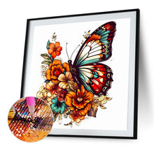 Load image into Gallery viewer, Butterfly On Flower Bush 40*40CM (canvas) Full Round Drill Diamond Painting
