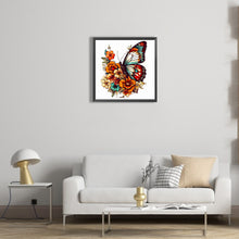 Load image into Gallery viewer, Butterfly On Flower Bush 40*40CM (canvas) Full Round Drill Diamond Painting
