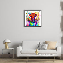 Load image into Gallery viewer, Cow In A Bucket 40*40CM (canvas) Full Round Drill Diamond Painting
