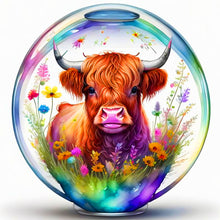 Load image into Gallery viewer, The Cow In The Crystal Ball 40*40CM (canvas) Full Round Drill Diamond Painting
