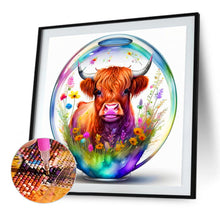 Load image into Gallery viewer, The Cow In The Crystal Ball 40*40CM (canvas) Full Round Drill Diamond Painting
