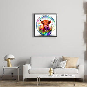 The Cow In The Crystal Ball 40*40CM (canvas) Full Round Drill Diamond Painting