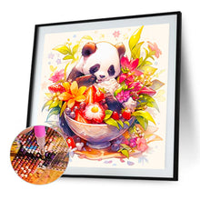 Load image into Gallery viewer, Ai Panda Eating Salad 40*40CM (canvas) Full Round Drill Diamond Painting
