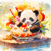 Load image into Gallery viewer, Ai Curious Panda 40*40CM (canvas) Full Round Drill Diamond Painting
