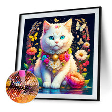 Load image into Gallery viewer, White Cat 40*40CM (canvas) Full Round Drill Diamond Painting
