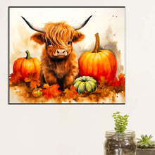 Load image into Gallery viewer, Cow And Pumpkin Patch 60*50CM (canvas) Full Round Drill Diamond Painting
