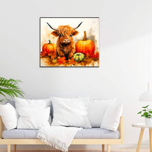 Load image into Gallery viewer, Cow And Pumpkin Patch 60*50CM (canvas) Full Round Drill Diamond Painting
