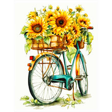 Load image into Gallery viewer, Sunflowers And Bicycles 30*40CM (canvas) Full Round Drill Diamond Painting
