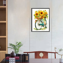 Load image into Gallery viewer, Sunflowers And Bicycles 30*40CM (canvas) Full Round Drill Diamond Painting
