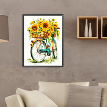 Load image into Gallery viewer, Sunflowers And Bicycles 30*40CM (canvas) Full Round Drill Diamond Painting
