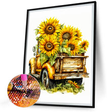 Load image into Gallery viewer, Sunflower And Car 30*40CM (canvas) Full Round Drill Diamond Painting
