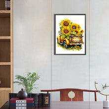 Load image into Gallery viewer, Sunflower And Car 30*40CM (canvas) Full Round Drill Diamond Painting
