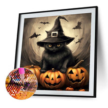 Load image into Gallery viewer, Halloween Black Cat 40*40CM (canvas) Full Square Drill Diamond Painting
