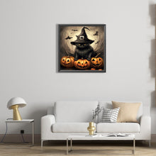 Load image into Gallery viewer, Halloween Black Cat 40*40CM (canvas) Full Square Drill Diamond Painting
