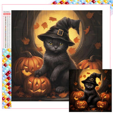 Load image into Gallery viewer, Halloween Black Cat 40*40CM (canvas) Full Square Drill Diamond Painting
