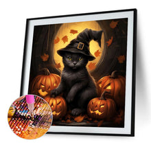 Load image into Gallery viewer, Halloween Black Cat 40*40CM (canvas) Full Square Drill Diamond Painting
