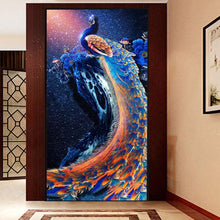 Load image into Gallery viewer, Peacock 30x56cm(canvas) partial round drill diamond painting
