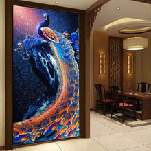 Load image into Gallery viewer, Peacock 30x56cm(canvas) partial round drill diamond painting
