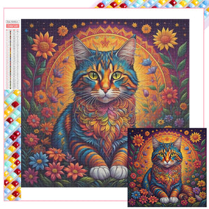 Color Cat 40*40CM (canvas) Full Square Drill Diamond Painting