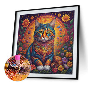 Color Cat 40*40CM (canvas) Full Square Drill Diamond Painting