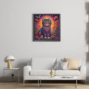 Color Cat 40*40CM (canvas) Full Square Drill Diamond Painting