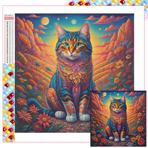 Color Cat 40*40CM (canvas) Full Square Drill Diamond Painting