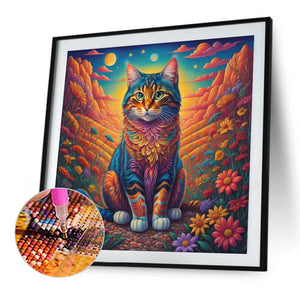 Color Cat 40*40CM (canvas) Full Square Drill Diamond Painting