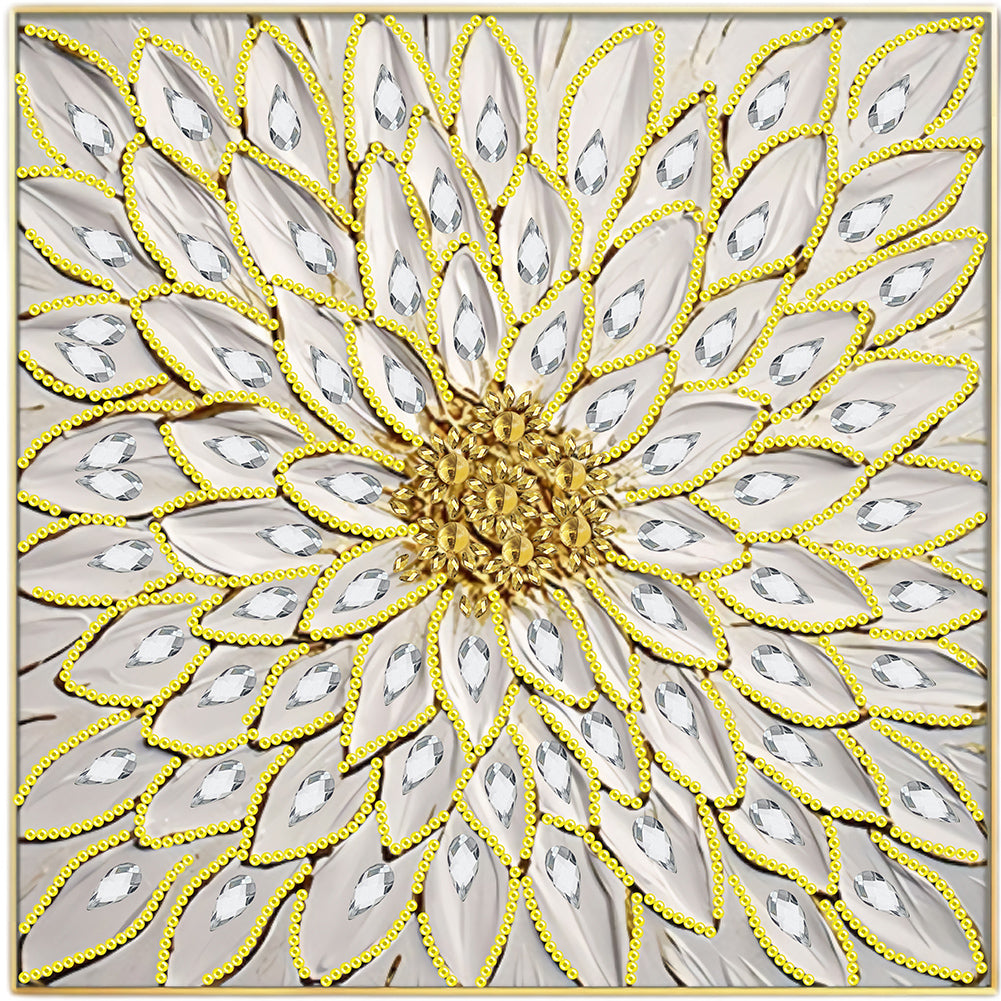 Abstract Flower 30*30CM (canvas) Partial Special-Shaped Drill Diamond Painting