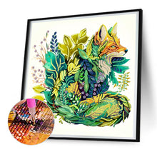 Load image into Gallery viewer, Fox Jungle 30*30CM (canvas) Partial Special-Shaped Drill Diamond Painting
