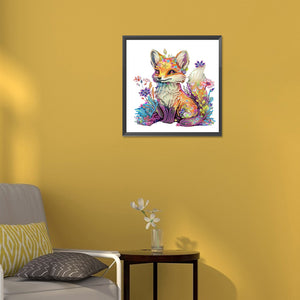 Fox 30*30CM (canvas) Partial Special-Shaped Drill Diamond Painting