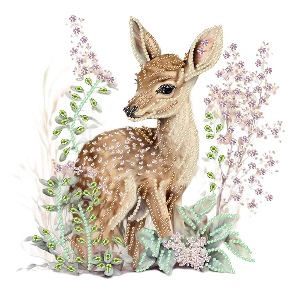 Deer 30*30CM (canvas) Partial Special-Shaped Drill Diamond Painting